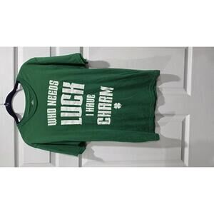 Celebrate! St. Patrick's Day Green 'Who Needs Luck I Have Charm' T-Shirt - SizeS